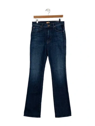 Pre-owned Mother High-rise Wide Leg Jeans In Blue