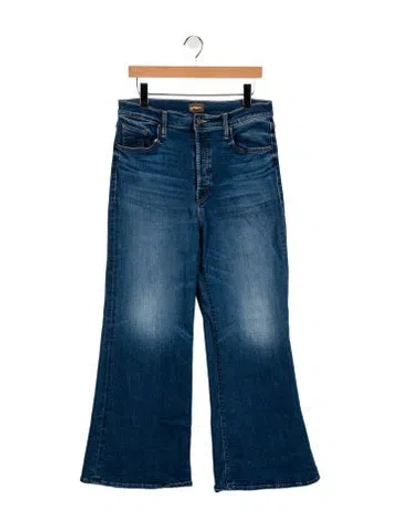 Pre-owned Mother High-rise Wide Leg Jeans In Blue