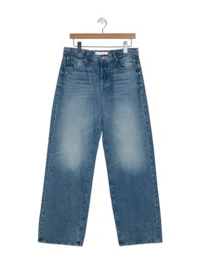 Pre-owned Mother High-rise Wide Leg Jeans In Blue