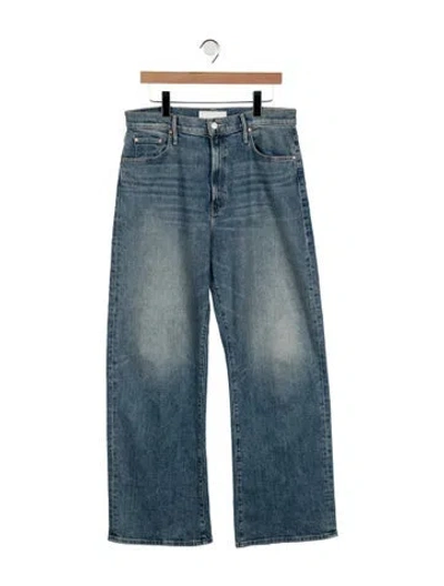 Pre-owned Mother High-rise Wide Leg Jeans In Blue