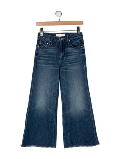 Pre-owned Mother High-rise Wide Leg Jeans In Blue