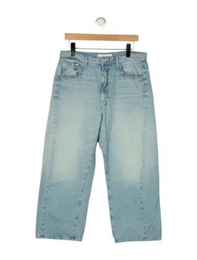 Pre-owned Mother High-rise Wide Leg Jeans In Blue