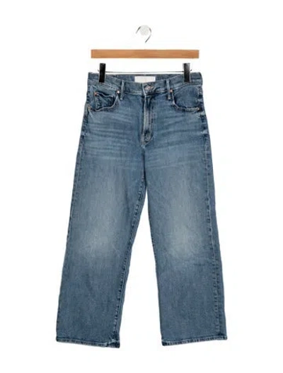Pre-owned Mother High-rise Wide Leg Jeans In Blue