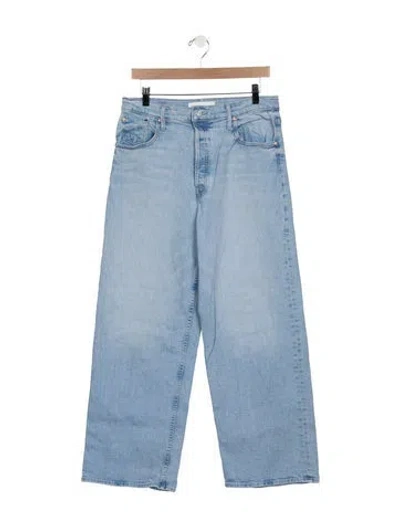Pre-owned Mother High-rise Wide Leg Jeans In Blue