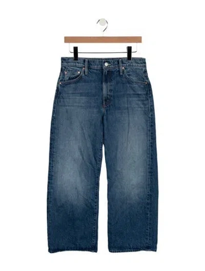 Pre-owned Mother High-rise Wide Leg Jeans In Blue