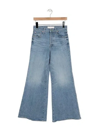 Pre-owned Mother High-rise Wide Leg Jeans In Blue
