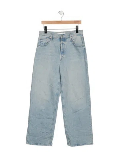 Pre-owned Mother High-rise Wide Leg Jeans In Blue