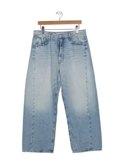 Pre-owned Mother High-rise Wide Leg Jeans In Blue