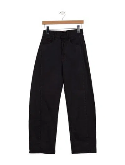 Pre-owned Mother High-rise Wide Leg Jeans In Blue