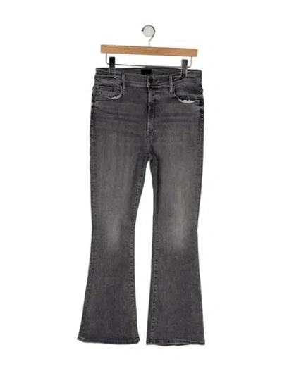 Pre-owned Mother High-rise Wide Leg Jeans In Gray