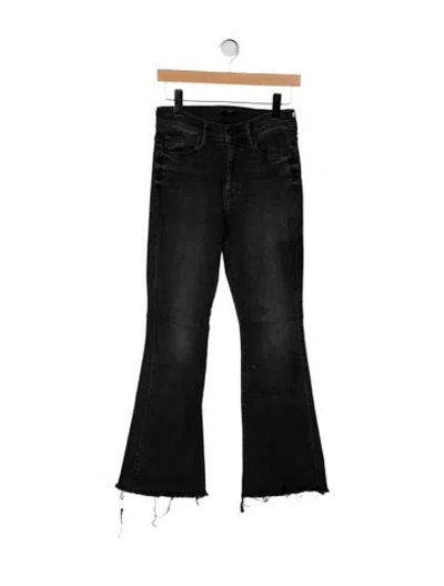 Pre-owned Mother High-rise Wide Leg Jeans In Gray