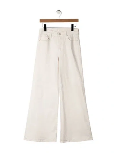 Pre-owned Mother High-rise Wide Leg Jeans In Gray