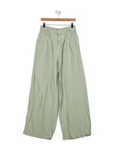 Pre-owned Mother High-rise Wide Leg Jeans In Multi