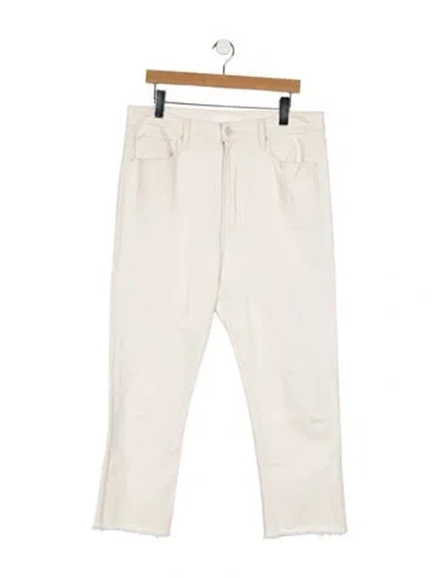 Pre-owned Mother High-rise Wide Leg Jeans In Neutral