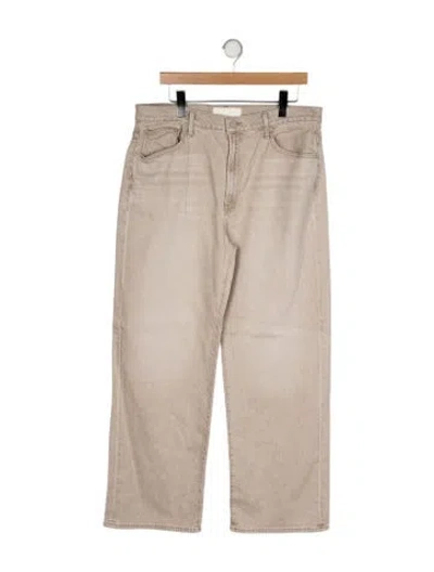 Pre-owned Mother High-rise Wide Leg Jeans In Neutral