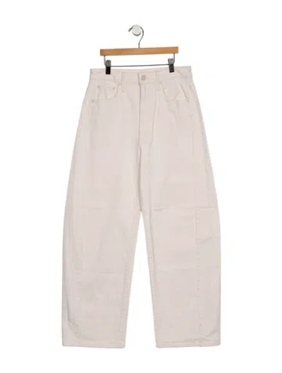 Pre-owned Mother High-rise Wide Leg Jeans In Neutral