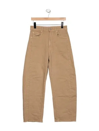 Pre-owned Mother High-rise Wide Leg Jeans In Neutral