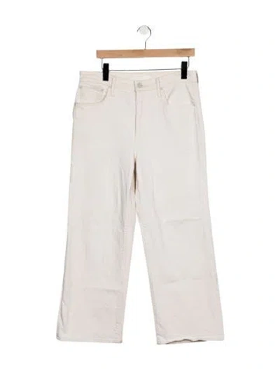 Pre-owned Mother High-rise Wide Leg Jeans In Neutral