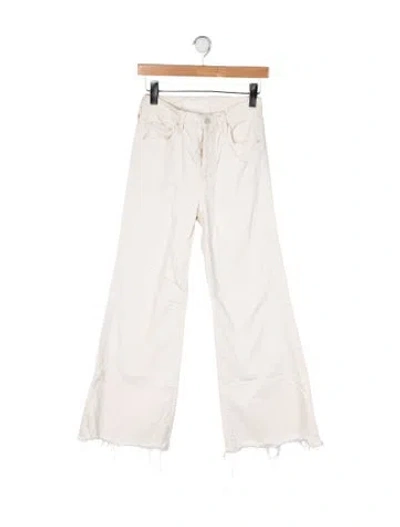 Pre-owned Mother High-rise Wide Leg Jeans In Neutrals