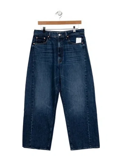 Pre-owned Mother High-rise Wide Leg Jeans W/ Tags In Blue