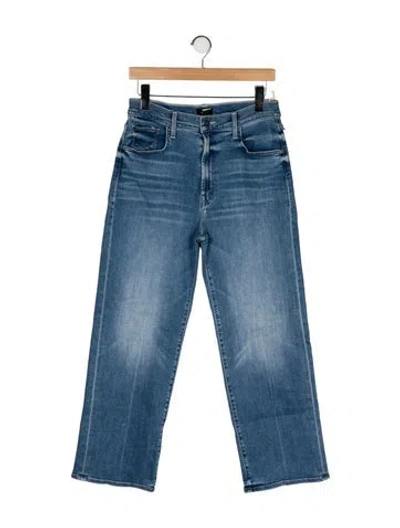 Pre-owned Mother High-rise Wide Leg Jeans W/ Tags In Blue