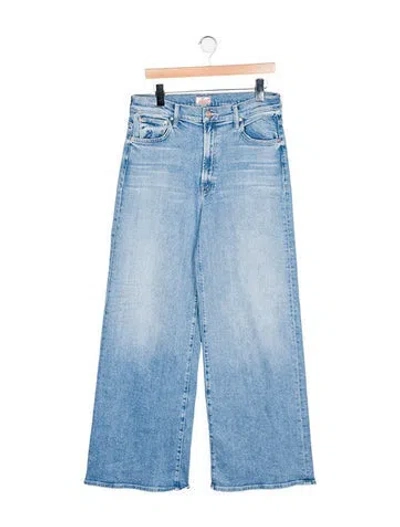 Pre-owned Mother High-rise Wide Leg Jeans W/ Tags In Blue