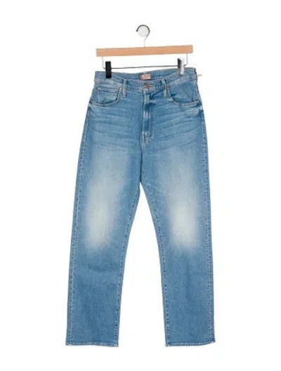 Pre-owned Mother High-rise Wide Leg Jeans W/ Tags In Blue