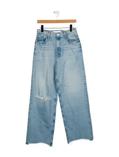 Pre-owned Mother High-rise Wide Leg Jeans W/ Tags In Blue