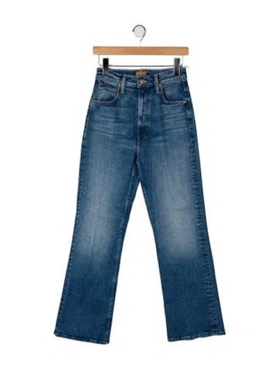 Pre-owned Mother High-rise Wide Leg Jeans W/ Tags In Blue