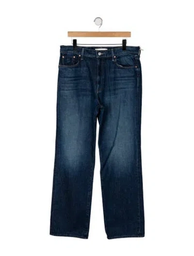 Pre-owned Mother High-rise Wide Leg Jeans W/ Tags In Blue