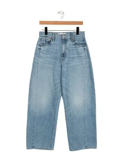 Pre-owned Mother High-rise Wide Leg Jeans W/ Tags In Blue