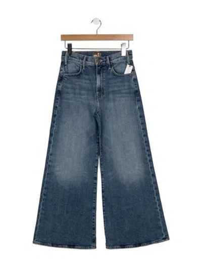 Pre-owned Mother High-rise Wide Leg Jeans W/ Tags In Blue
