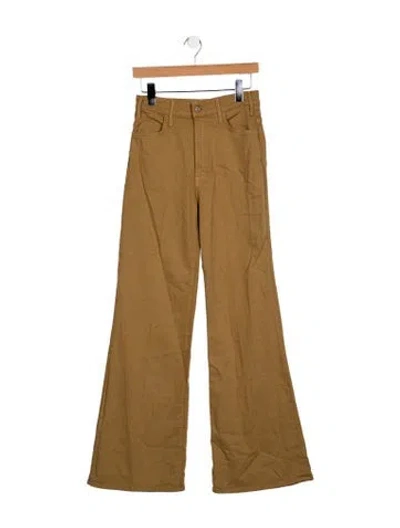 Pre-owned Mother High-rise Wide Leg Jeans W/ Tags In Neutral