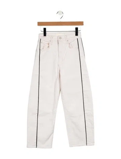 Pre-owned Mother High-rise Wide Leg Jeans In White