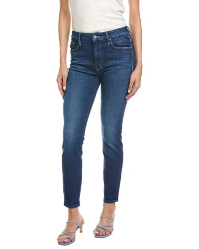 Mother High-waist Looker Ankle These Boots Are Made For Walkin Jean In Blue