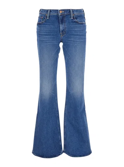 Mother High-waist Slim-fit Flared Jeans With Five-pocket Design In Blue
