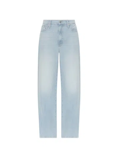 Mother High-waist-jeans Mit Weitem Bein In Blue