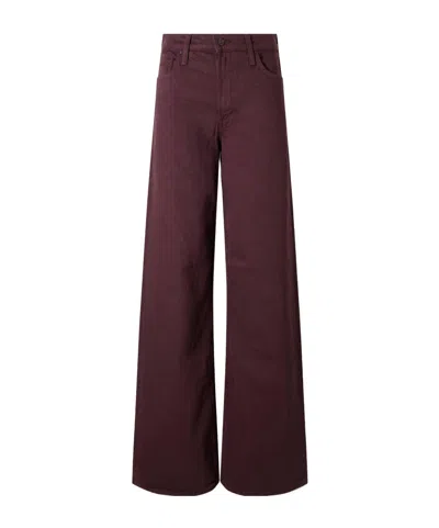 Mother The Rerun High-rise Wide-leg Jeans In Purple