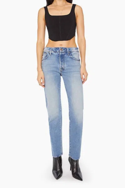 Mother Hiker Hover Mid-rise Slim Straight Jeans In Penny For Your Thoughts In Multi