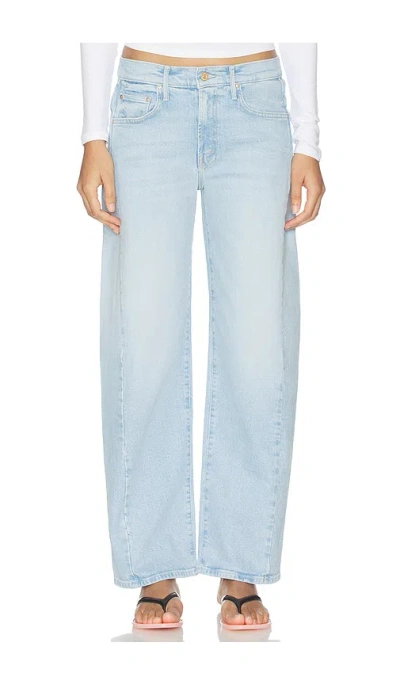 Mother The Half-pipe Hover Mid-rise Wide-leg Jeans In Blue
