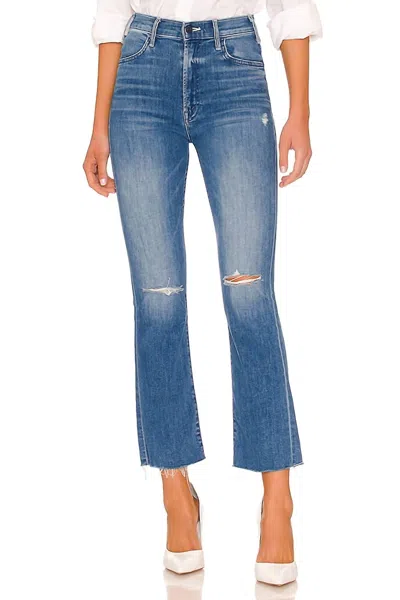 Mother Hustler Ankle Fray Denim Jeans In Can't Stop Staring In Multi