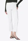 Mother The Weekender Fray Jeans In White