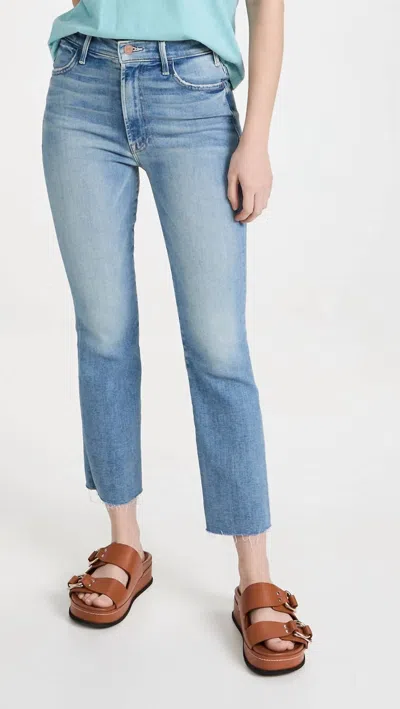 Mother Hustler Ankle Fray Jeans In Au Revoir In Multi