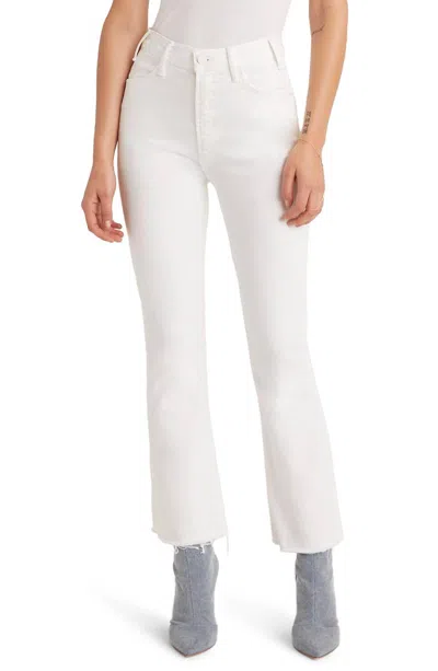 Mother Hustler Ankle Fray Jeans In Fairest Of Them All In White