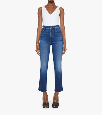 Mother Hustler Ankle Fray Jeans In Taking In Blue