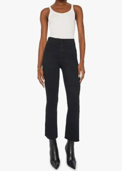 Mother Hustler Ankle Fray Pant In Black
