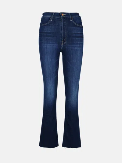 Mother 'hustler' Dark Blue Cotton Blend Jeans
