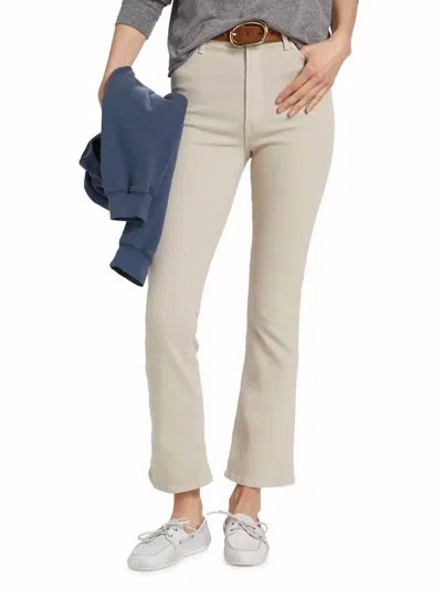 Mother Hustler Flood Crop Jeans In Feather Grey