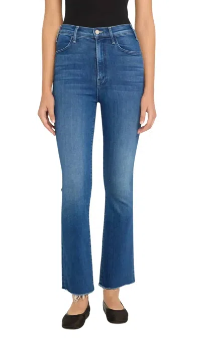 Mother Hustler Flood Fray Jeans In Whatever You Want In Blue