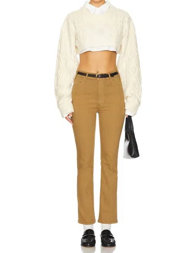 Mother Hustler Flood Jeans In Ben Breen In Orange